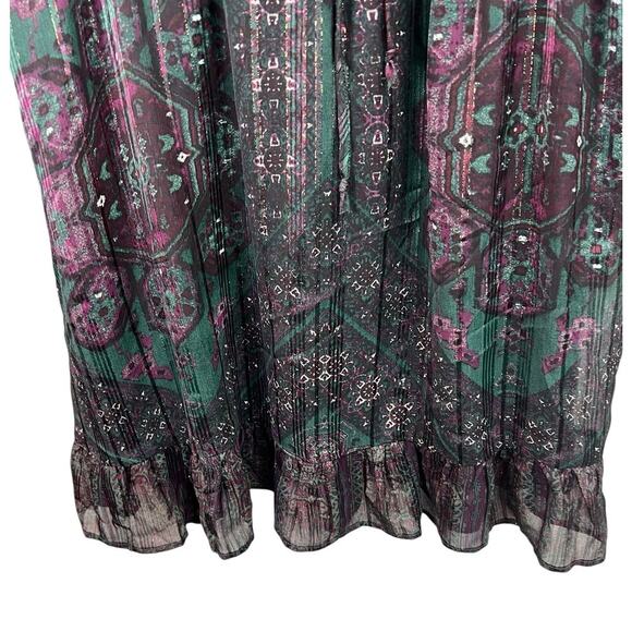 Frye & Co LS Floral Fit & Flare Button Front Dress Medium - Picture 13 of 16